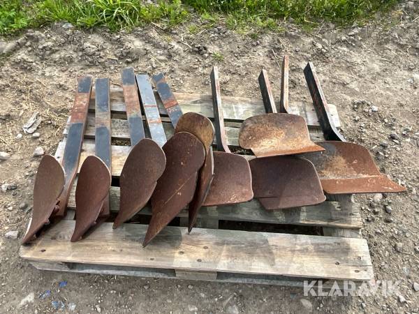 Förplogar 9 st 5 vänster 4 höger till Överum