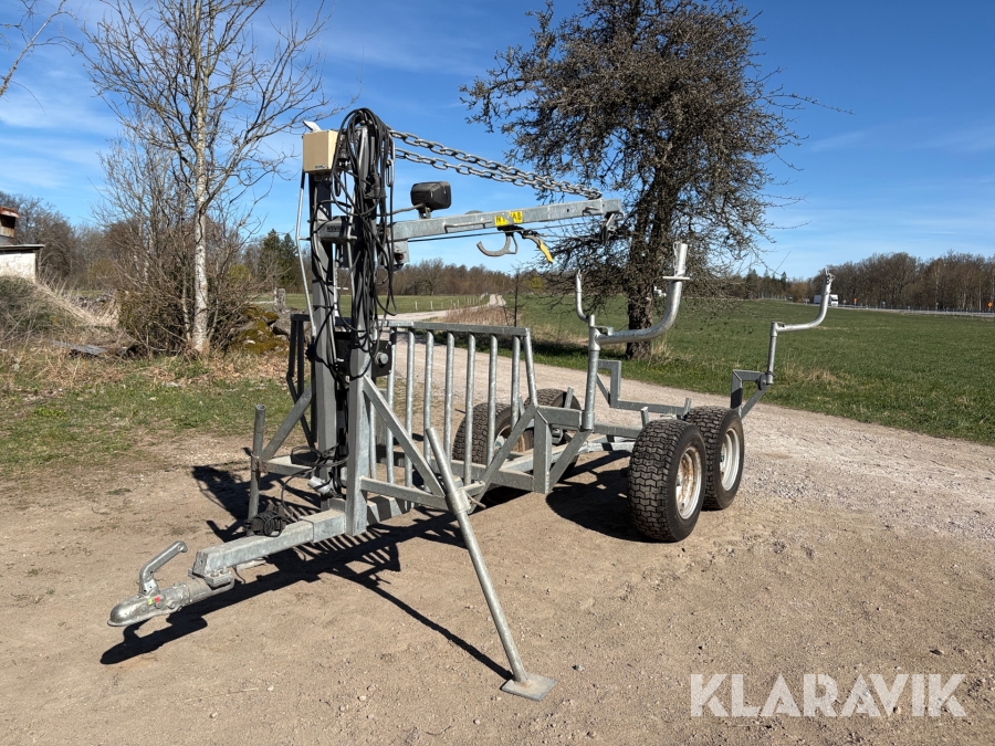 ATV skogsvagn med Vajerkran Nyvab