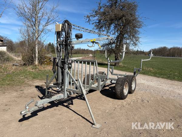 ATV skogsvagn med Vajerkran Nyvab