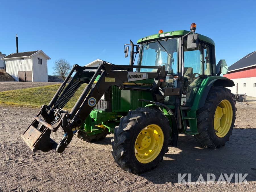 Traktor John Deere 6100 med lastare 4WD