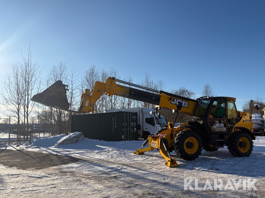 Teleskoplastare JCB 540-170 med skopa och gafflar