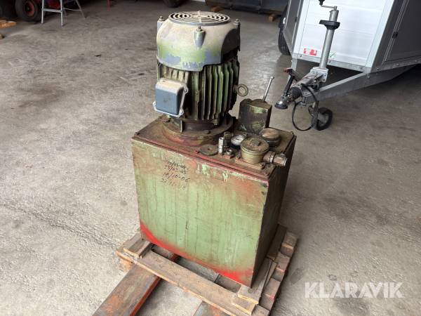 Hydraulaggregat med tank Gustaf Terling Gtv25/df1