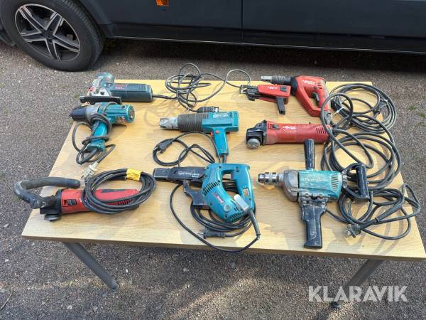 Parti med elverktyg Hilti/Makita/Bosch/Black & Decker 8 st