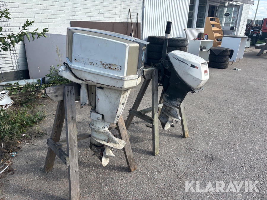 Båtmotorer Chrysler/Johnson 20 och 9.5 hk 2 st