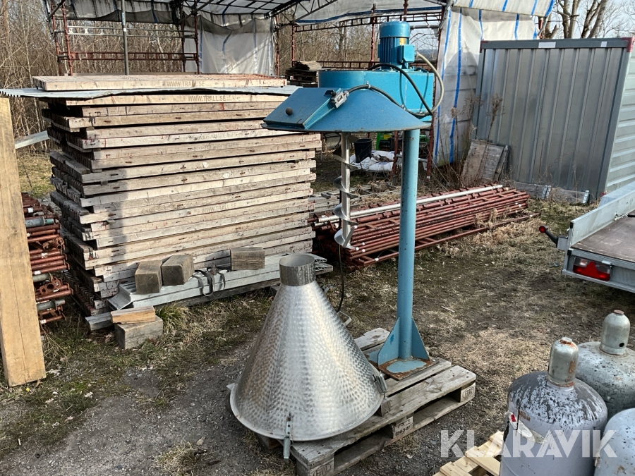 Skruvblandare LM-machinery 125SV med rostfri tratt