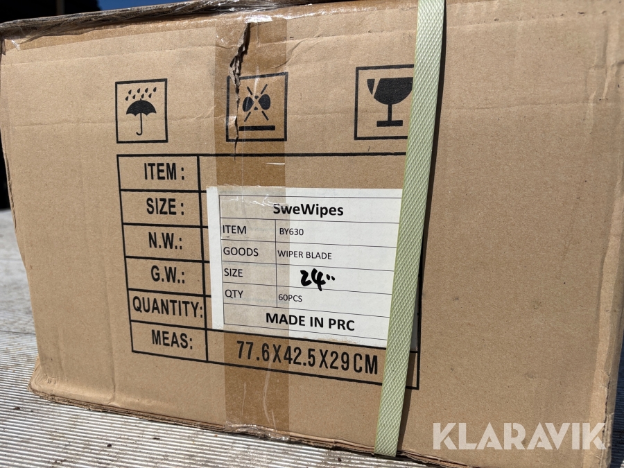 Kartong med Torkarblad SweWipes 24” 60st
