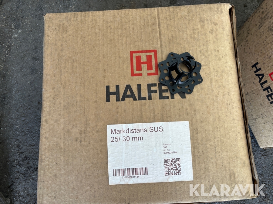 Markdistanser Halfen SUS 25/30 mm 600 st
