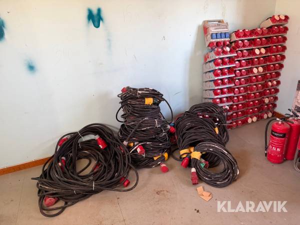 Parti med byggcentraler och 3-fas kabel Garo