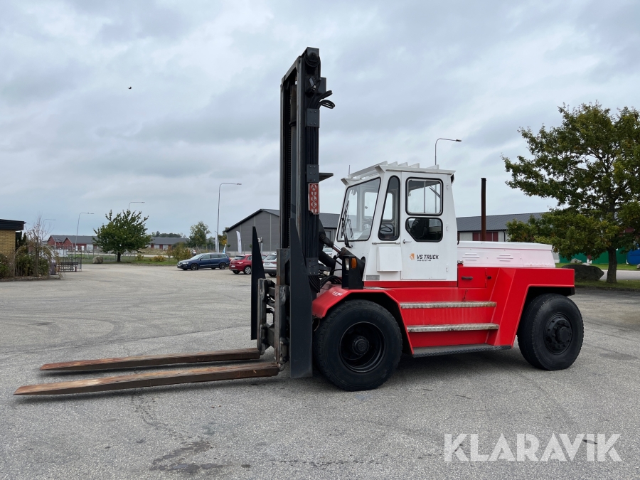 Motviktstruck Silverdalens Mekaniska 10 ton med förlängningsgafflar