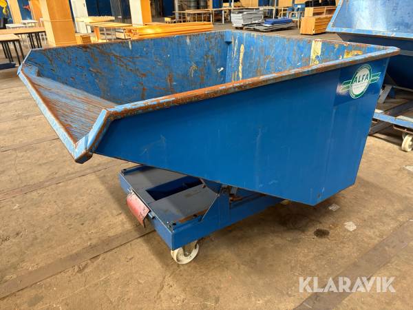 Tippcontainer på hjul & gaffelfickor