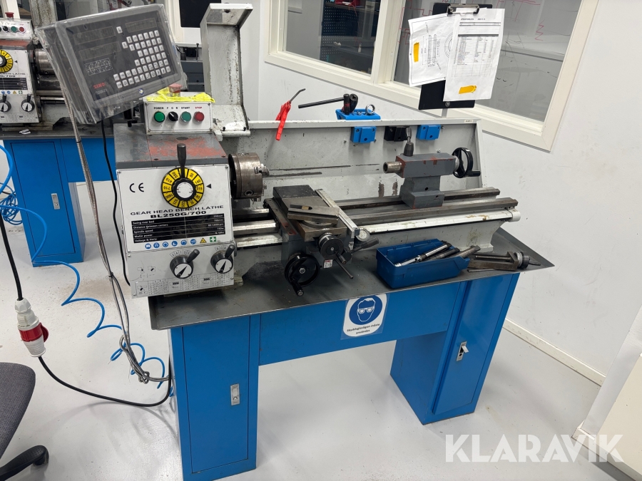 Svarv Gear Head Bench Lathe BL250G / 700 Sino SDS6-2V