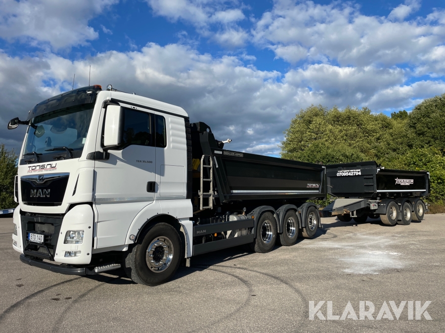 Tippekipage MAN THX TGX 35-500 med släp