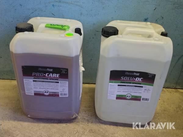 Alkalisk avfettning & prickfri special Resultat 2st 25L dunk