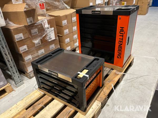 Verktygsvagn & Verktygsskåp med hjul och verktyg Hüttenberg