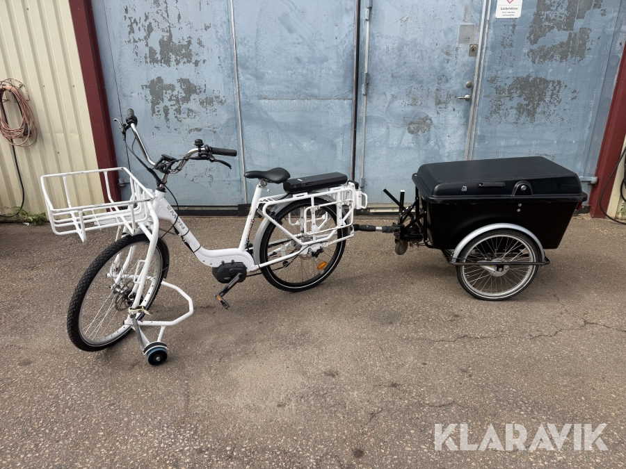 Elcykel med kärra Monark Centro f.d. Postcykel