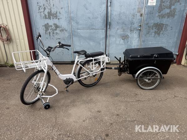 Elcykel med kärra Monark Centro f.d. Postcykel