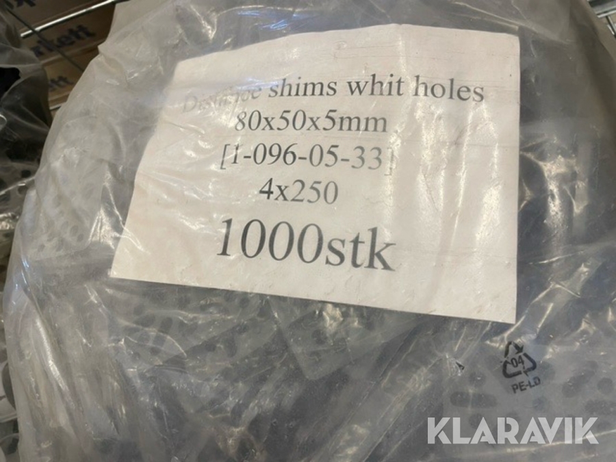 Distanser 80x50x5 mm 1000st