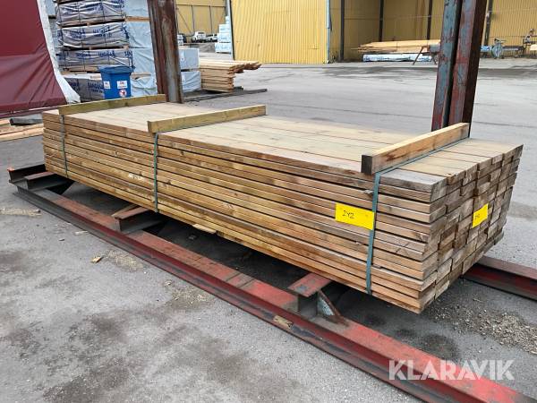 Virkespaket impregnerad trall B-kvalite 34x145 353 Löpmeter