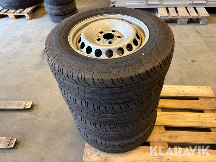 Sommardäck med fälg Continental Contivancontact 200 205/75R16C 4 st