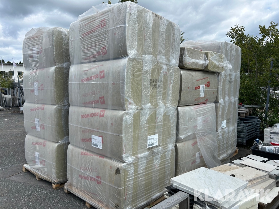 Isolering skalmursskiva Rockwool 80mm 1200x600x80mm ca 360m2