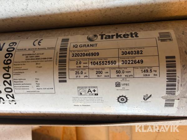 8 rullar Golvmatta Tarkett Blandade sorter
