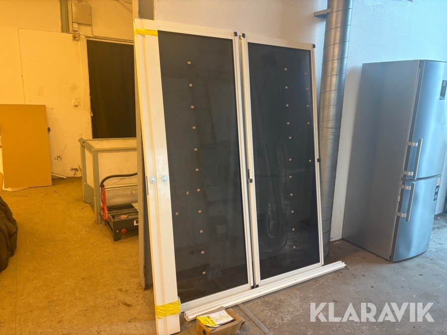 Skjutdörrar med glas 2 st