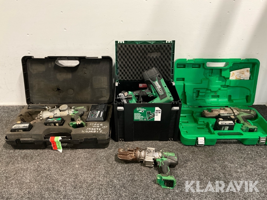 Klippmaskin 3st och 1st spikpistol Bendof, Hikoki NB16, DC16MB3, NR1890DBCL
