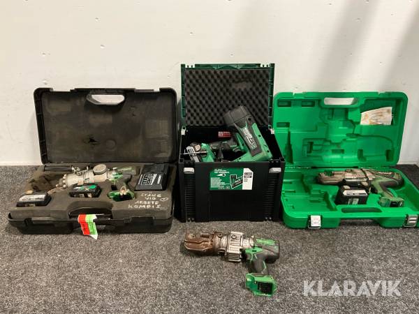 Klippmaskin 3st och 1st spikpistol Bendof, Hikoki NB16, DC16MB3, NR1890DBCL