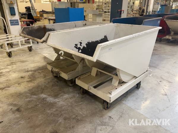 Spåncontainer 0,6 m3 2 st