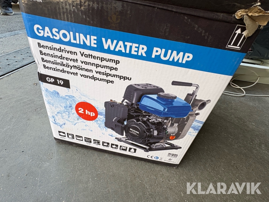 Bensindriven vattenpump