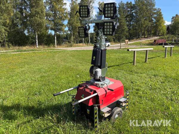 Mobilt teleskopiskt belysningsmastverk. Satema AB X-chain