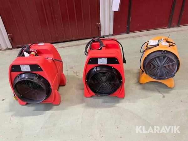 Evakueringsfläkt 3st Heylo, Dantherm PV 3000, BL6800