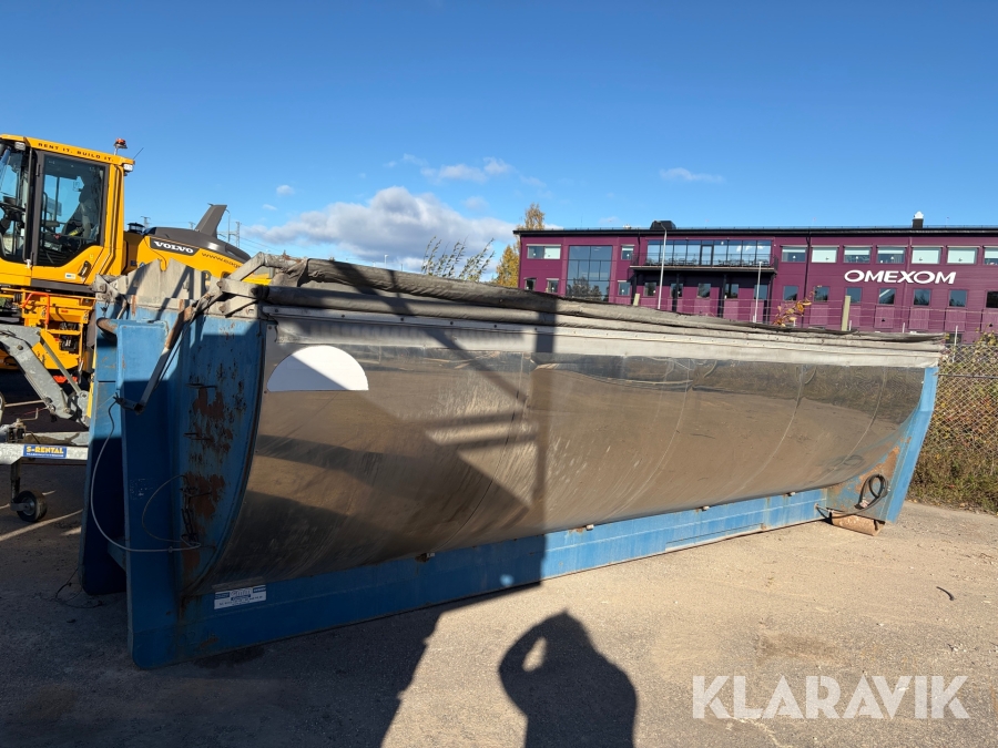 Asfaltsflak GMM Container på lastväxlarram