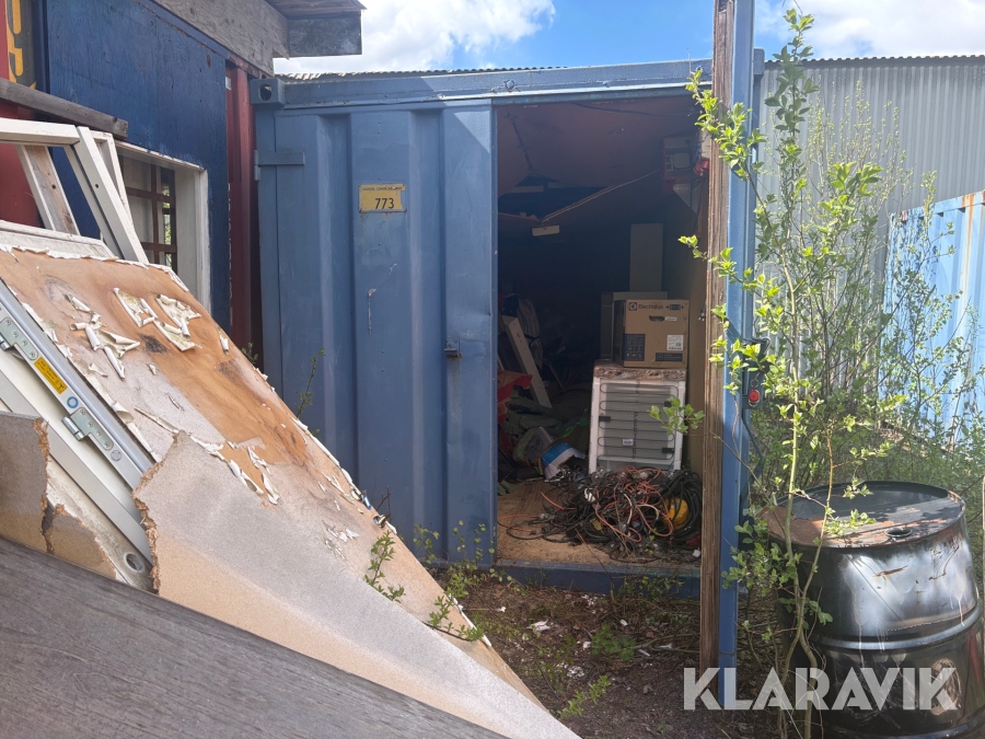 Container 20' med innehåll