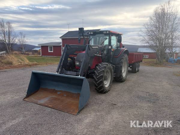 Traktor Valtra N101 med tippvagn
