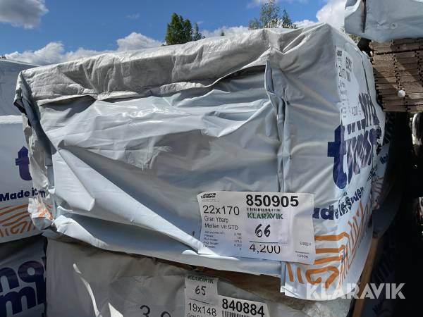 Ytterpanel 22x170/ 2,168m3 vit