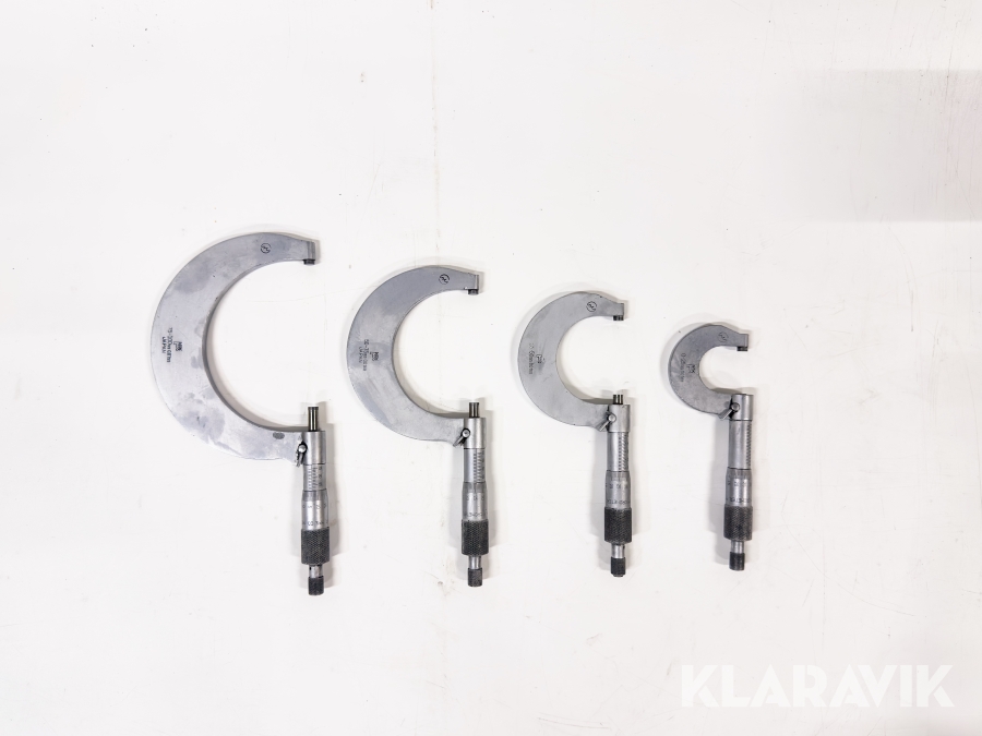 Mikrometersats NSK (Japan) 0–100 mm, 4 delar – Analog bygelmikrometer NSK