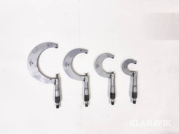Mikrometersats NSK (Japan) 0–100 mm, 4 delar – Analog bygelmikrometer NSK