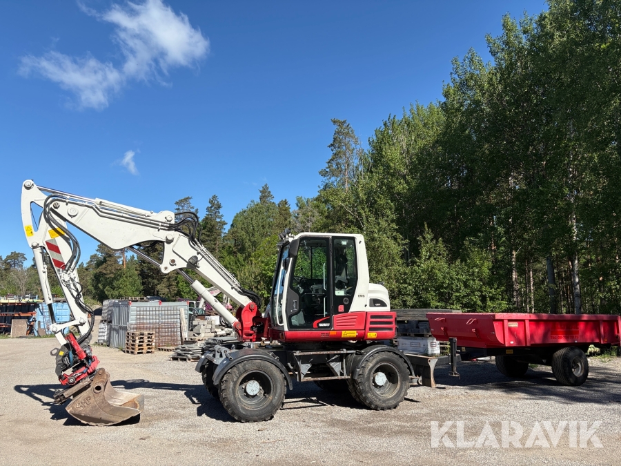 Grävmaskin Take-Job TB295 med redskap och tippvagn