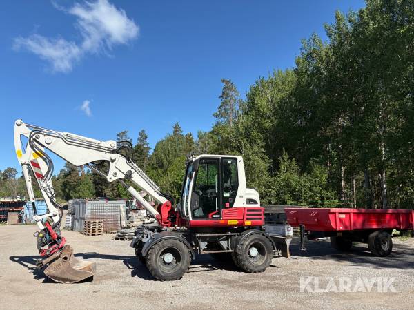 Grävmaskin Take-Job TB295 med redskap och tippvagn