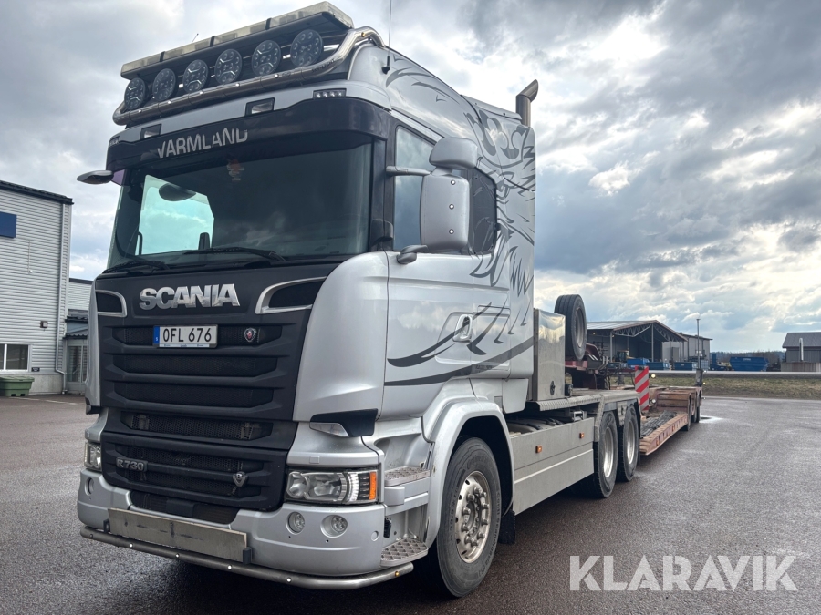 Tungdragare Scania R730 med trailer