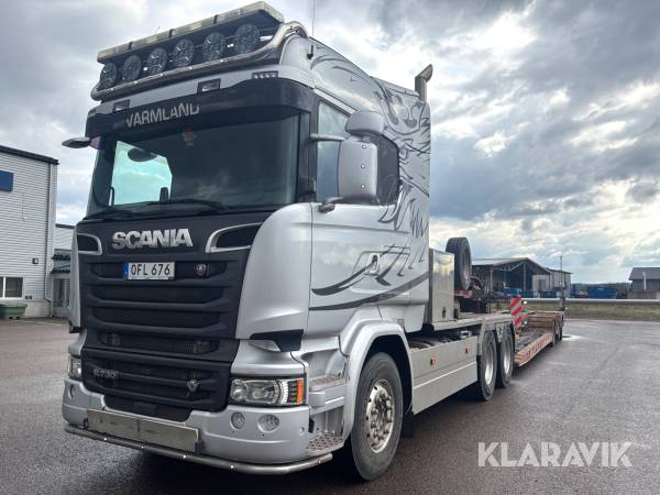 Tungdragare Scania R730 med trailer