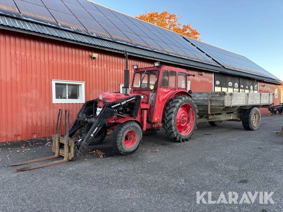 Veterantraktor Volvo BM 350 Boxer Frontlastare / Tippkärra / Redskap