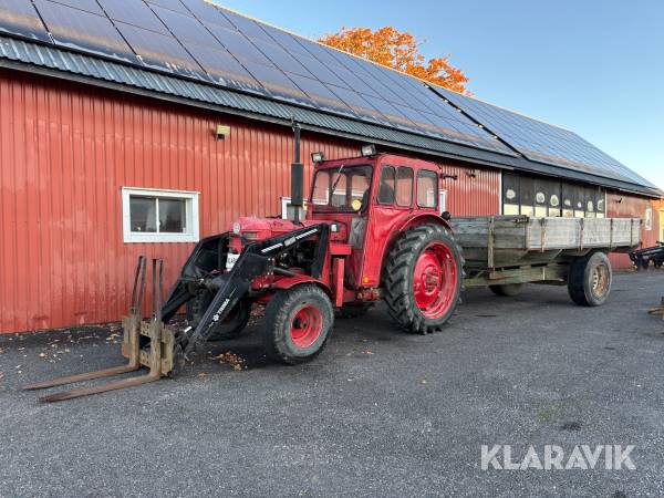 Veterantraktor Volvo BM 350 Boxer Frontlastare / Tippkärra / Redskap