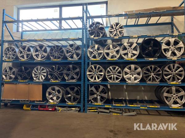 Parti med Aluminium fälgar  104 st BMW, Audi,Mercedes, Nissan, Citroën, Kia, Toyota 15-19 Tums