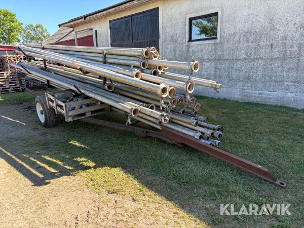 Bevattningsrör ca 57 st med vagn