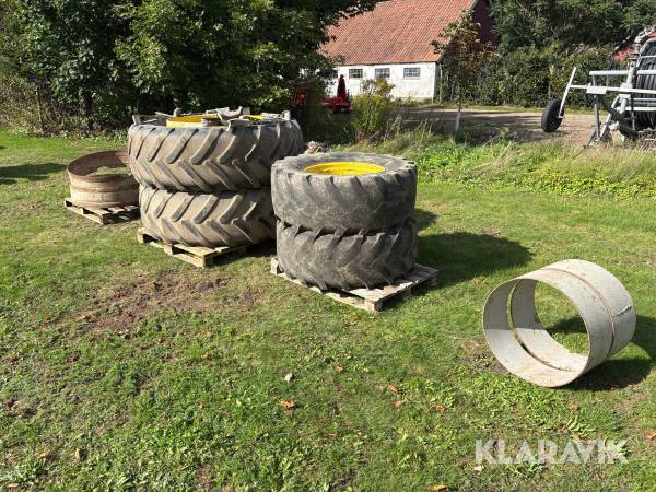 Dubbelmontage Michelin John Deere 6810