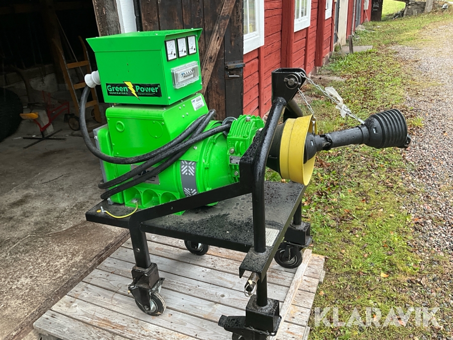 Elverk Traktordrift PTO Green Power GP30TRL 30kVA med kabel