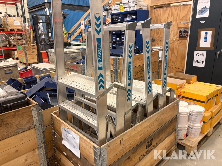 Trappstegar Säkerhetsbockar Zarges 4 st