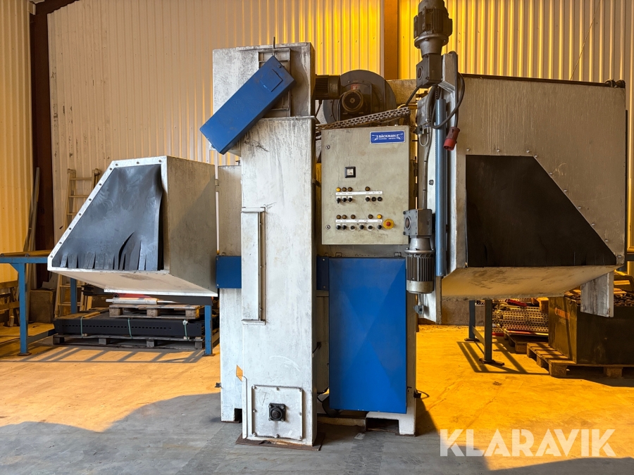 Blästermaskin/  balkbläster aggregat Bäckman med 2st rullbord